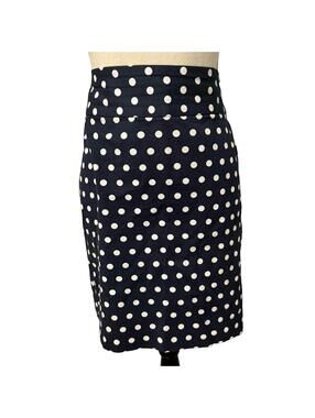 Banana Republic Blue & White Polka Dot Pencil Skirt Size 10